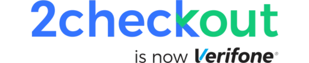 2Checkout logo, representing a global online payment platform, with details on our MLM software integration for streamlined payment processing.