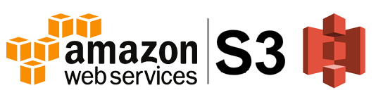 Amazon S3 logo, signifying scalable cloud storage, with details on our MLM software integration for efficient data management.