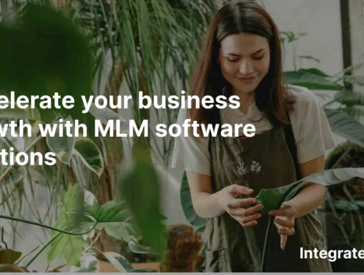 Illustration representing MLM business growth with the assistance of advanced MLM software, symbolizing efficiency and success.