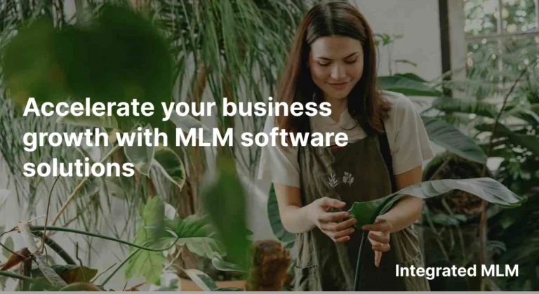 Illustration representing MLM business growth with the assistance of advanced MLM software, symbolizing efficiency and success.