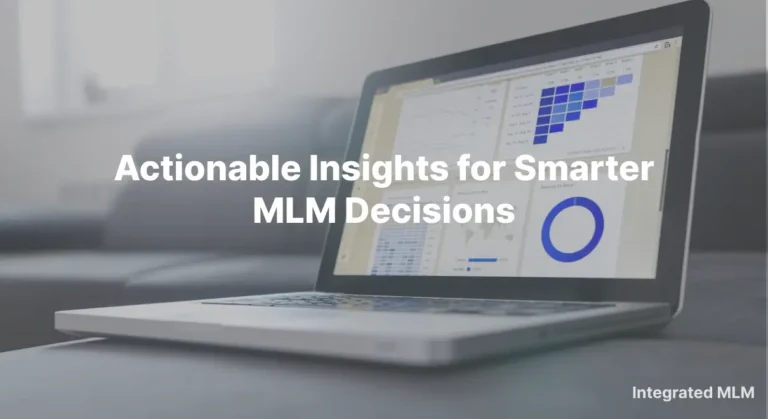 Predictive analytics dashboard in MLM software displaying key business metrics